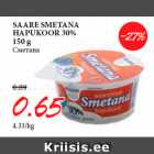 Allahindlus - SAARE SMETANA
HAPUKOOR 30%
150 g