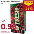 Aura Fresh jõhvikajook
2 L