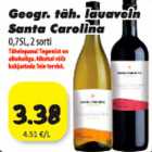 Geogr.täh. lauavein Santa Carolina 0,75L,2sorti
