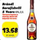 Allahindlus - Brändi Sarajishvili 5 Years 40%, 0,5 L