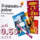 Raamatu
paber
erinevad pildid
5 tk