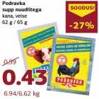 Allahindlus - Podravka
supp nuudlitega
kana, veise
62 g / 65 g