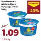 Tere Merevaik
sulatatud juust
murulaugu, kreveti
200 g