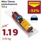 Wõro Tõmmu
poolsuitsuvorst
350 g