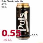 Alkohol - Puls Classic hele õlu