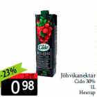 Jõhvikanektar
Cido 30%
1L
