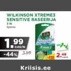 WILKINSON XTREME3
SENSITIVE RASEERIJA
3 tk