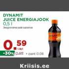 Allahindlus - DYNAMIT
JUICE ENERGIAJOOK
0,5 l