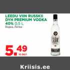 Allahindlus - LEEDU VIIN RUSSKII 
DYH PREMIUM VODKA