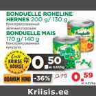 Allahindlus - BONDUELLE ROHELINE 
HERNES,  MAIS 