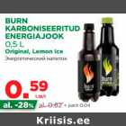 Allahindlus - BURN 
KARBONISEERITUD 
ENERGIAJOOK 
0,5 L