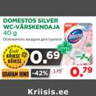 Allahindlus - DOMESTOS SILVER 
WC-VÄRSKENDAJA 
40 g