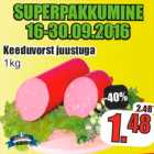 Allahindlus - Keeduvorst juustuga
1kg