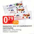 Mustasõstra-, kirsi- või maasikaküpsised marmelaadiga