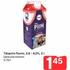 Allahindlus - Täispiim Farmi, 3,8 - 4,2%, 2 l