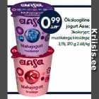 Ökoloogiline
jogurt Aasa