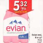 Evian vesi,6 x 1,5l