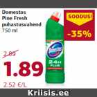 Domestos
Pine Fresh
puhastusvahend
750 ml