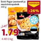 Eesti Pagar juusturull ja
mustsõstrapalmik
400 g