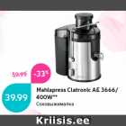 Mahlapress Clatronic AE 3666/
400W**