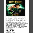 Allahindlus - DVD
Harry Potter ja saladuste kamber II osa