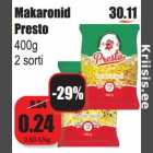 Allahindlus - Makaronid
Presto
400g
2 sorti