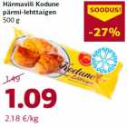 Allahindlus - Härmavili Kodune
pärmi-lehttaigen
500 g