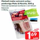 Allahindlus - Maitselt mahe verivorst suitsupeekoniga
Maks & Moorits, 500 g
