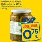 Allahindlus - Marineeritud kurgid
Optima Linija, 670 g
