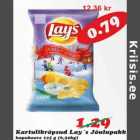 Магазин:Meie,Скидка:Картофельные чипсы Lay"s в Рождественской упаковке со сметаной 125г