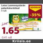 Lotus Luonnonystävän paberkäterätikud 4 rulli