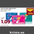 Libresse Maxi hügieeniside super, normal, night 9 tk / 10 tk