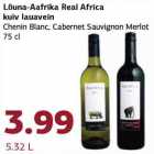 Африка, сухое столовое вино
Chenin Blanc,CabernetSauvignon Merlot
0,75л