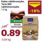 Магазин:Comarket,Скидка:Ржаная мука Kalew, Tartu Mill, 1,5 кг