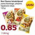 Allahindlus - Bon Chance leivakrõpsud juustu-küüslaugu, 
jalopeno,hapukoore-sibula 120 g