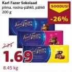 Karl Fazer šokolaad
piima, rosina-pähkli, pähkli 200 g