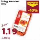 Магазин:Comarket,Скидка:Tallegg куриные сосиски 500 г