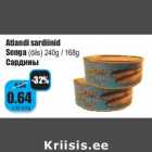 Atlandi sardiinid
Senga (õlis) 240g / 168g