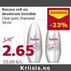 Allahindlus - Rexona roll-on
deodorant Invisible