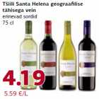 Tšiili Santa Helena geograafilise
tähisega vein