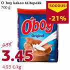 O´boy kakao täitepakk
700 g