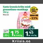 Sante Granola krõbe müsli
granaatõuna-mustikaga
350 g