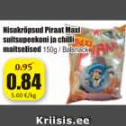 Allahindlus - Nisukrõpsud Piraat Maxi suitsupeekoni ja chilli maitselised 