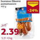 Saaremaa Õllevorst
poolsuitsuvorst
450 g