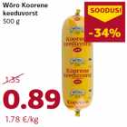 Wõro Koorene
keeduvorst
500 g