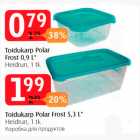 Allahindlus - Toidukarp Polar Frost 0,9 l* Heidrun, 1 tk; Toidukarp Polar Frost 5,3l* Heidrun, 1 tk