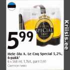 Allahindlus - Hele õlu A.Le Coq Special 