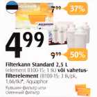 Filterkann Standard 2,5 L (element B100-15; 1 tk) või vahetusfilterelement (B100-15; 3 tk/pk,1,66/tk)*, Aquaphor