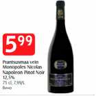 Allahindlus - Prantsusmaa vein
Monopoles Nicolas
Napoleon Pinot Noir