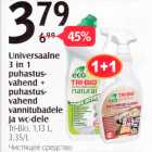 Allahindlus - Universaalne 3 in 1 puhastusvahend+ puhastusvahend vannitubadele 